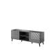 Tv-benk Abetta 150x52 cm - Grafitt høyglans - 2 dører