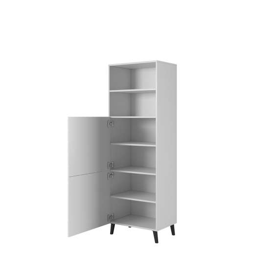 Skap Abetta 60x177 cm - hvit høyglans - 1 dør