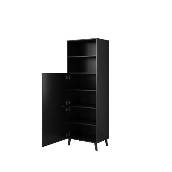 Skap Abetta 60x177 cm - sort høyglans - 1 dør