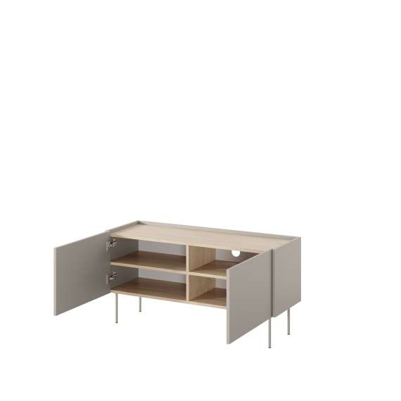 Tv-benk Desin 120 - cashmere og eik - 2 dører