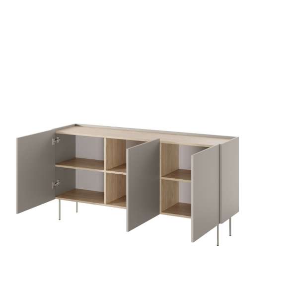 Skjenk Desin 170 - cashmere og eik - 3 dører