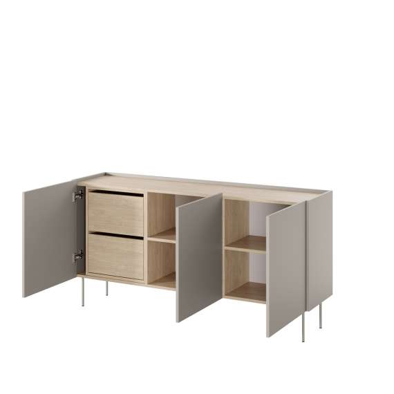 Skjenk Desin 170 - cashmere og eik - 3 dører