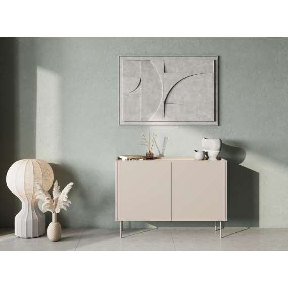 Skjenk Desin 120 - cashmere og eik - 2 dører