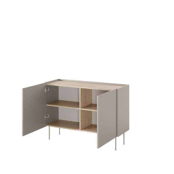 Skjenk Desin 120 - cashmere og eik - 2 dører