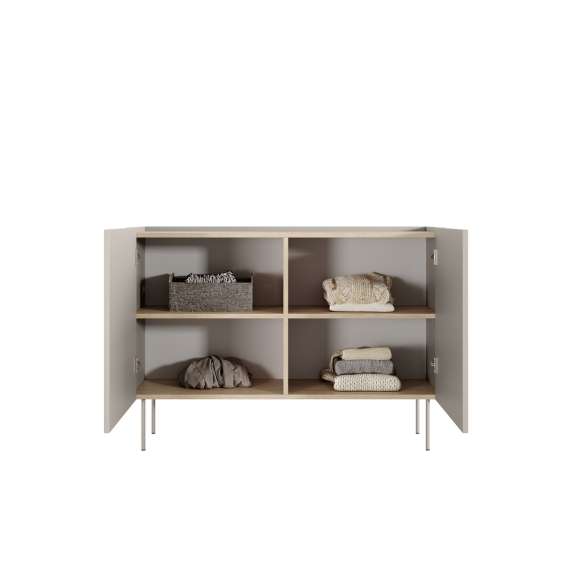 Skjenk Desin 120 - cashmere og eik - 2 dører