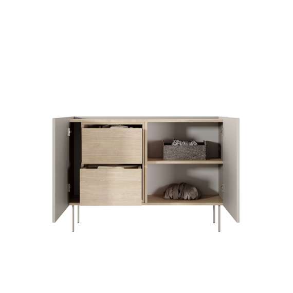 Skjenk Desin 120 - cashmere og eik - 2 dører