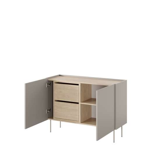 Skjenk Desin 120 - cashmere og eik - 2 dører