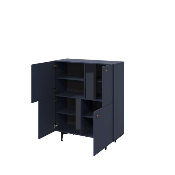 Skap Colours 105x127 cm - 4 dører - mørk blå