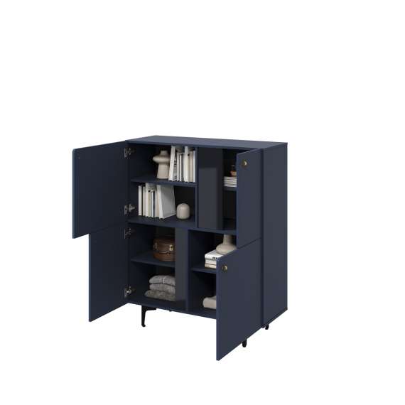Skap Colours 105x127 cm - 4 dører - mørk blå