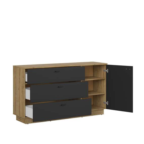 Skjenk Zenda 150x84 cm - 1 dør 3 skuffer