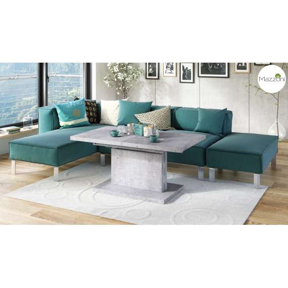 Sofabord Aston 120-200x70 cm - betong - hev/senk