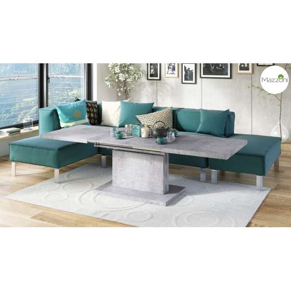 Sofabord Aston 120-200x70 cm - betong - hev/senk