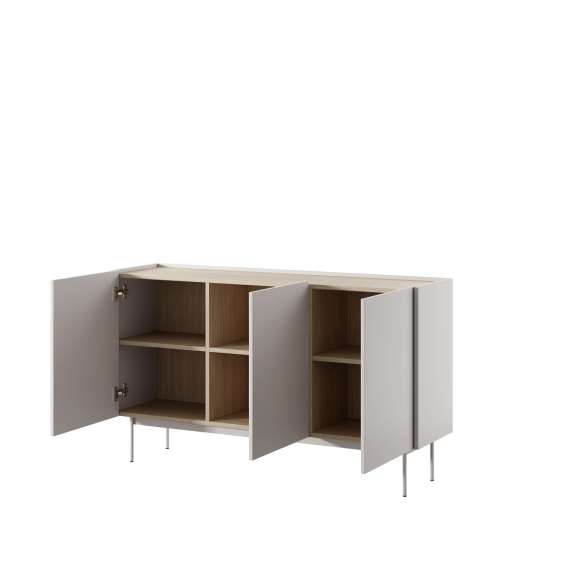 Skjenk Colo 144x83 - cashmere og eik - 3 dører