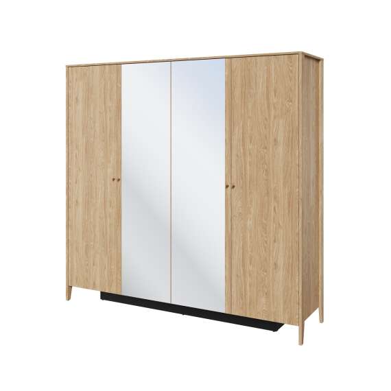 Garderobeskap Cozy 220x216 - eik - speil