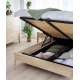 Seng Cozy 160x200 - eik - med oppbevaringsplass