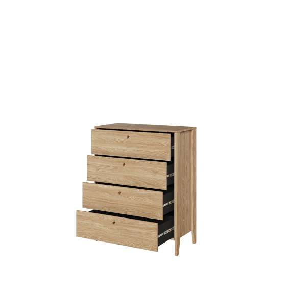 Kommode Cozy 92x116 - eik - 4 skuffer
