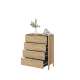 Kommode Cozy 92x116 - eik - 4 skuffer