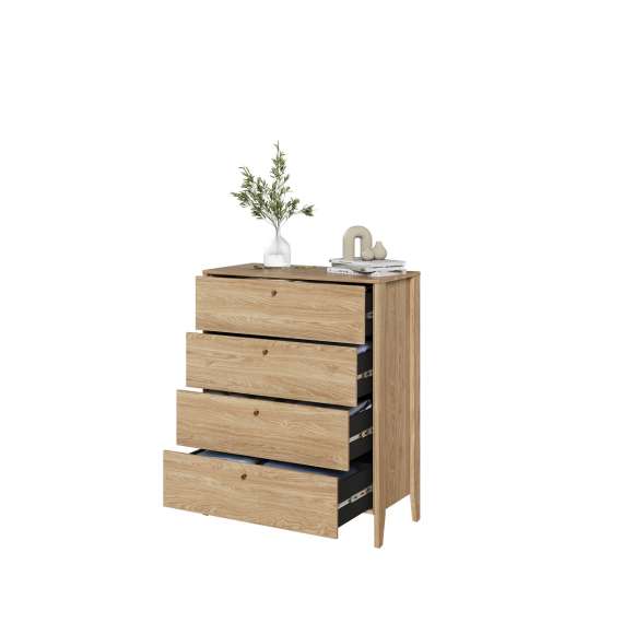 Kommode Cozy 92x116 - eik - 4 skuffer