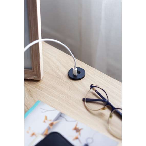 Nattbord Cozy 45x46 - eik - USB port integrert