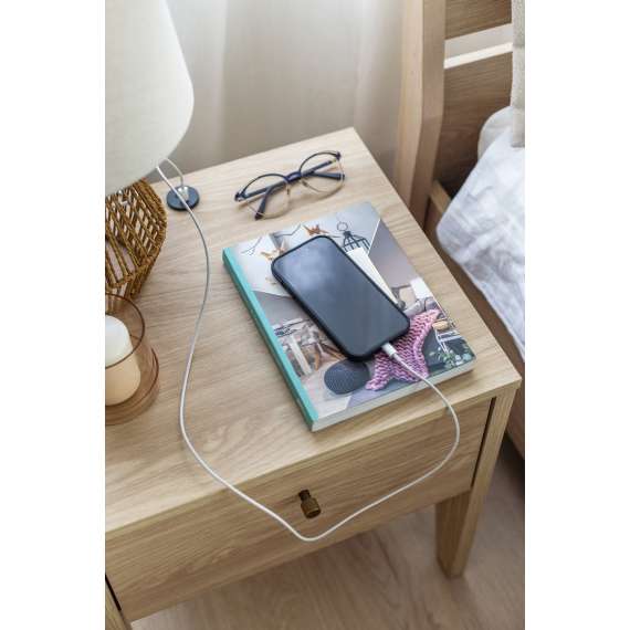 Nattbord Cozy 45x46 - eik - USB port integrert