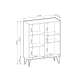 Vitrine Harmon 97x123 cm - Svart - Marmorlook