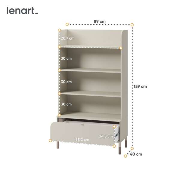 Reol Harmony 89x159 - cashmere matt - 1 skuff