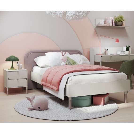 Seng Harmony 120x200 - cashmere - med sengegavl