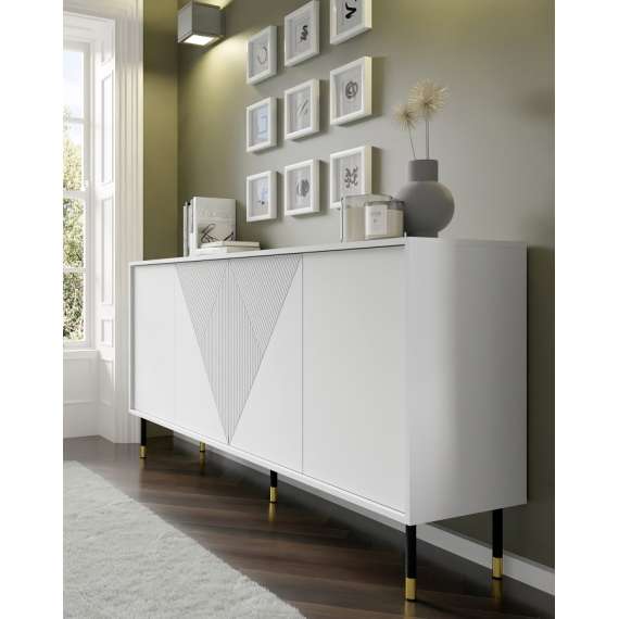 Skjenk  Woody 180 - hvit matt - 4 dører