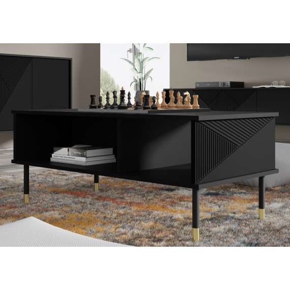 Sofabord 110x55  Woody - svart matt