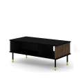 Sofabord  Woody 110x55 - svart matt - eik catania