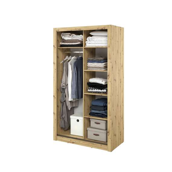 Garderobeskap Arti 120x215 - eik - speil