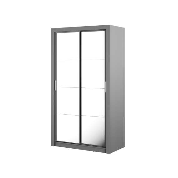 Garderobeskap Arti 120x215 - grå matt - speil