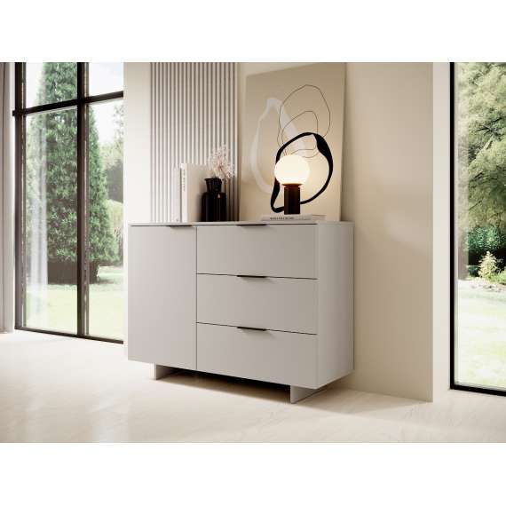 Skjenk Alma 120x90 cm - 1 dør - 3 skuffer