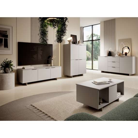 Tv-benk Alma 150x55 cm - 3 dører