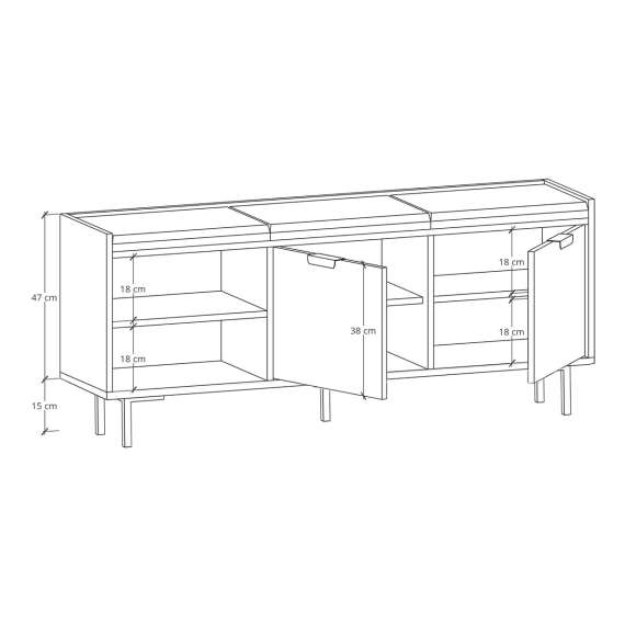 Skobenk Sigi 120-150x62 cm - Benk med sittepute