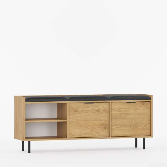 Skobenk Sigi 120-150x62 cm - Benk med sittepute