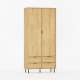 Garderobe Sigi 100-120x217 cm - 4 skuffer - med hyller