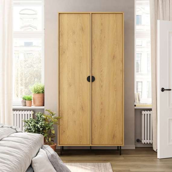Garderobe Sigi 100-120x217 cm - 2 dører - med hyller