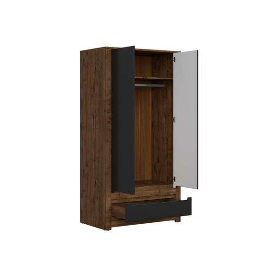 Garderobeskap Ruso II 104x204 - 2 dører - 2 skuffer