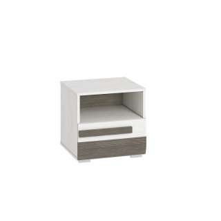 Nattbord Blanco 46x45 cm - snøfuru - 1 skuff