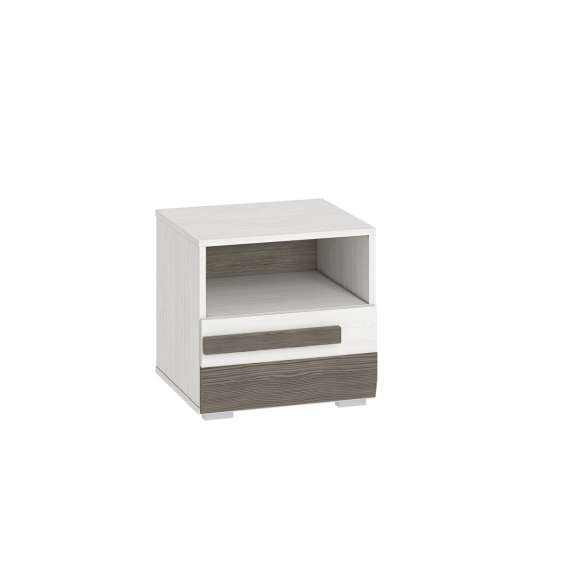 Nattbord Blanco 46x45 cm - snøfuru - 1 skuff
