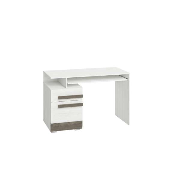 Skrivebord Blanco 120x76 cm - snøfuru - grå furu - 1 dør - 1 skuff