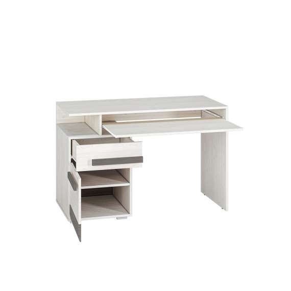 Skrivebord Blanco 120x76 cm - snøfuru - grå furu - 1 dør - 1 skuff