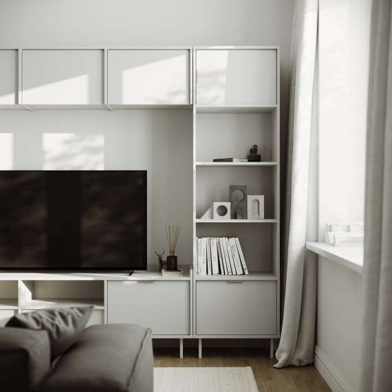 Skap med hyller - reol - Sigi 40-75x217 cm - flere farger