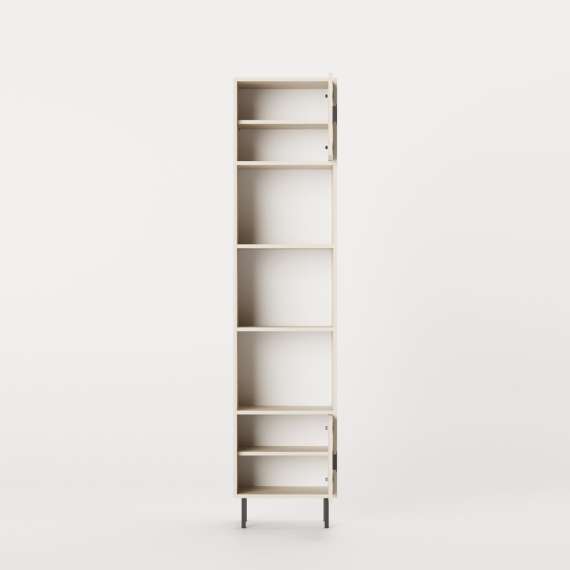 Reol Sigi 40-75x217 cm - med skap og hyller - flere farger