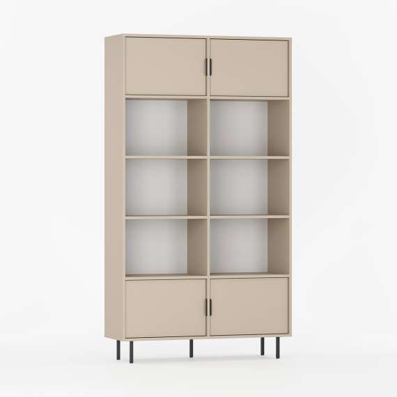 Reol Sigi 80-140x217 cm - med skap og hyller - flere farger