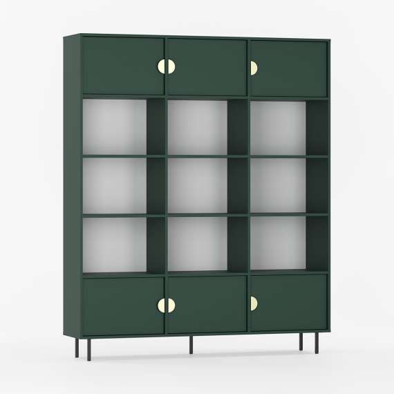 Reol Sigi 150-180x217 cm - med skap og hyller - flere farger