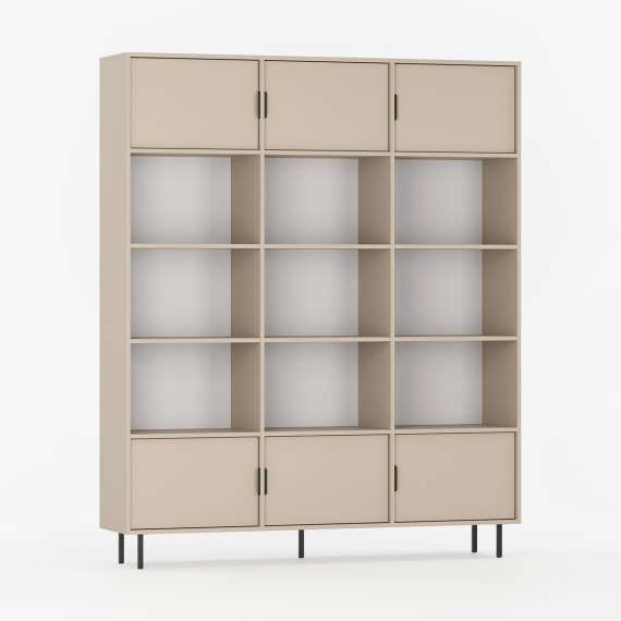 Reol Sigi 150-180x217 cm - med skap og hyller - flere farger