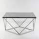 Sofabord Silver 80x80 - glassplate