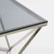 Sofabord Silver 50x50 - avlastningsbord - glassplate - krom